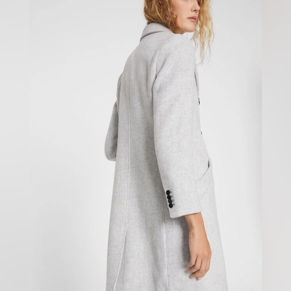 Club Monaco Double Breasted Grey Wool Coat - Picture 14 of 14